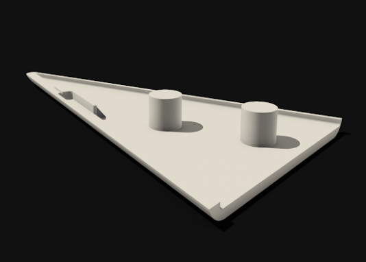 Rear side with all tabs and mounting included.